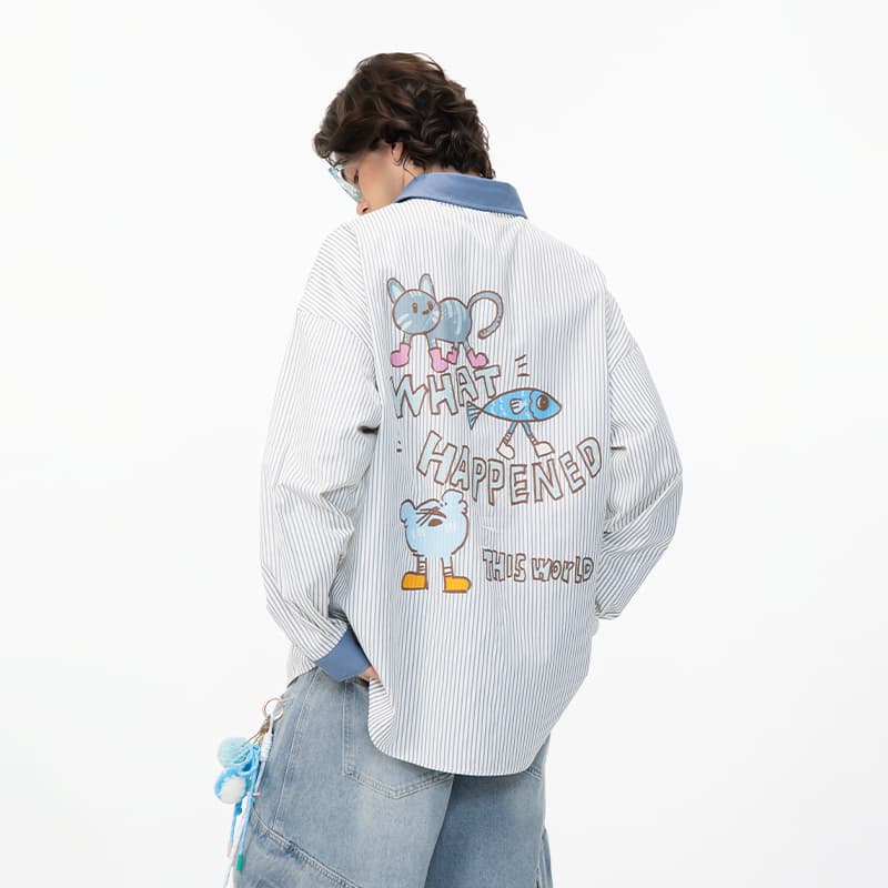 Рубашка LAMLICKA Blue Unisex Рубашки - изображение 4