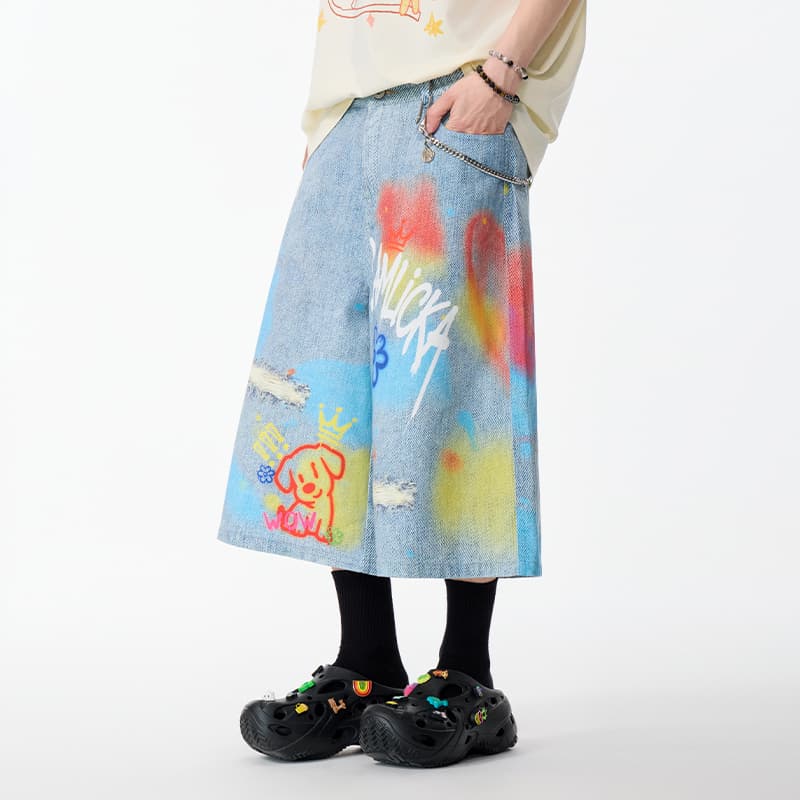 Джинсовые шорты LAMLICKA Blue Unisex Джинсовые шорты - изображение 6