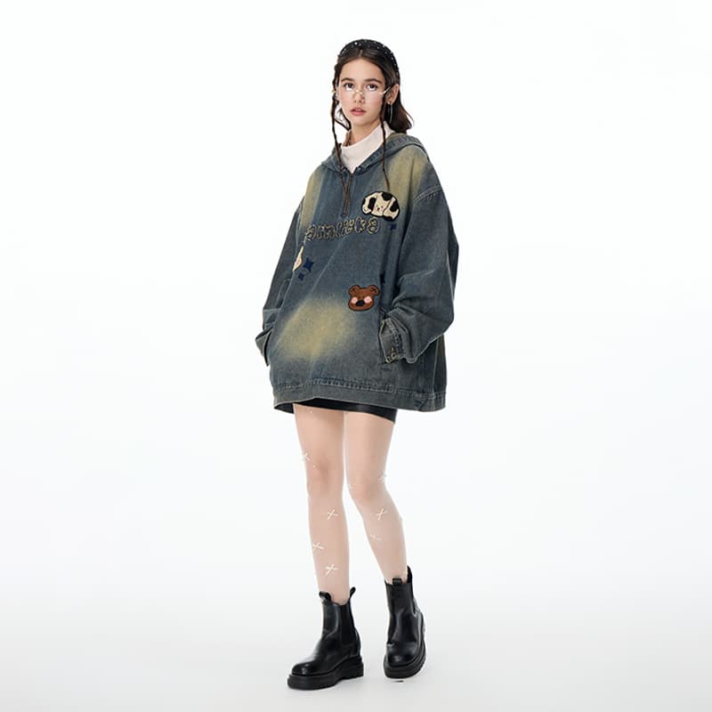 Джинсовая куртка LAMLICKA Blue Unisex Джинсовые куртки - изображение 8