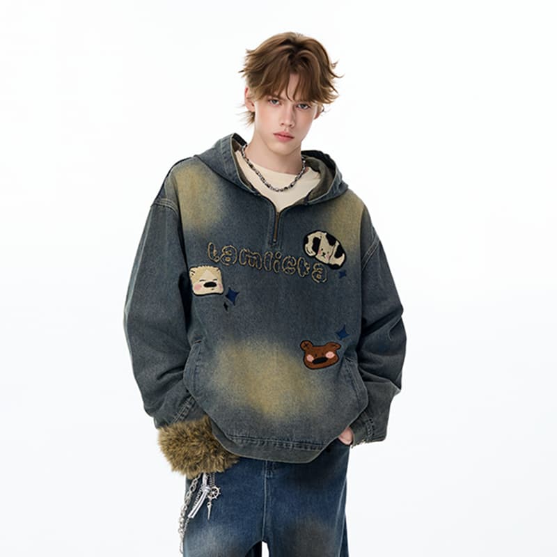 Джинсовая куртка LAMLICKA Blue Unisex Джинсовые куртки - изображение 3