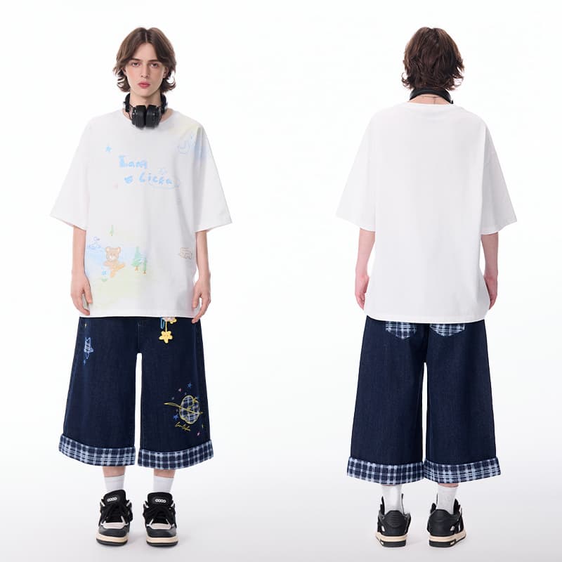 Джинсовые шорты LAMLICKA Blue Unisex Джинсовые шорты - изображение 8