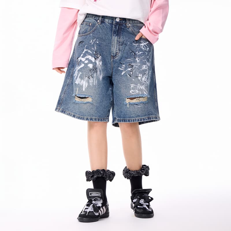 Джинсовые шорты LAMLICKA Blue Unisex Джинсовые шорты - изображение 3