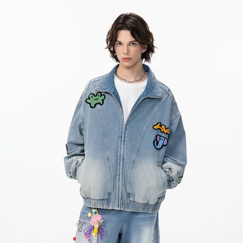 Джинсовая куртка LAMLICKA Blue Unisex Джинсовые куртки - изображение 5