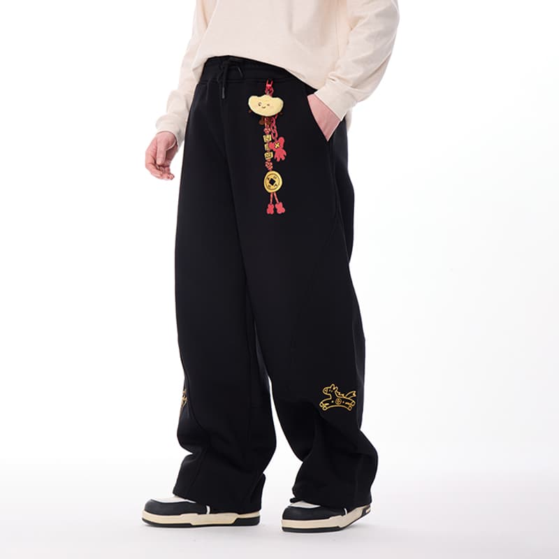Штаны LAMLICKA Черные Унисекс Повседневные Штаны - изображение 3