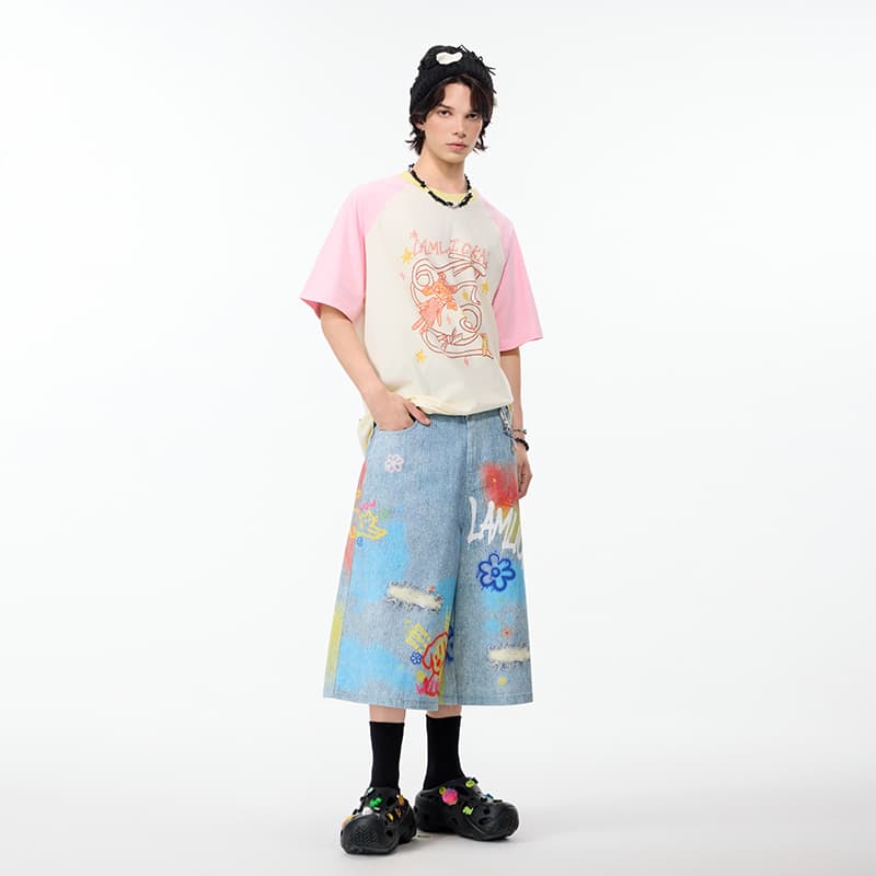 Джинсовые шорты LAMLICKA Blue Unisex Джинсовые шорты - изображение 5
