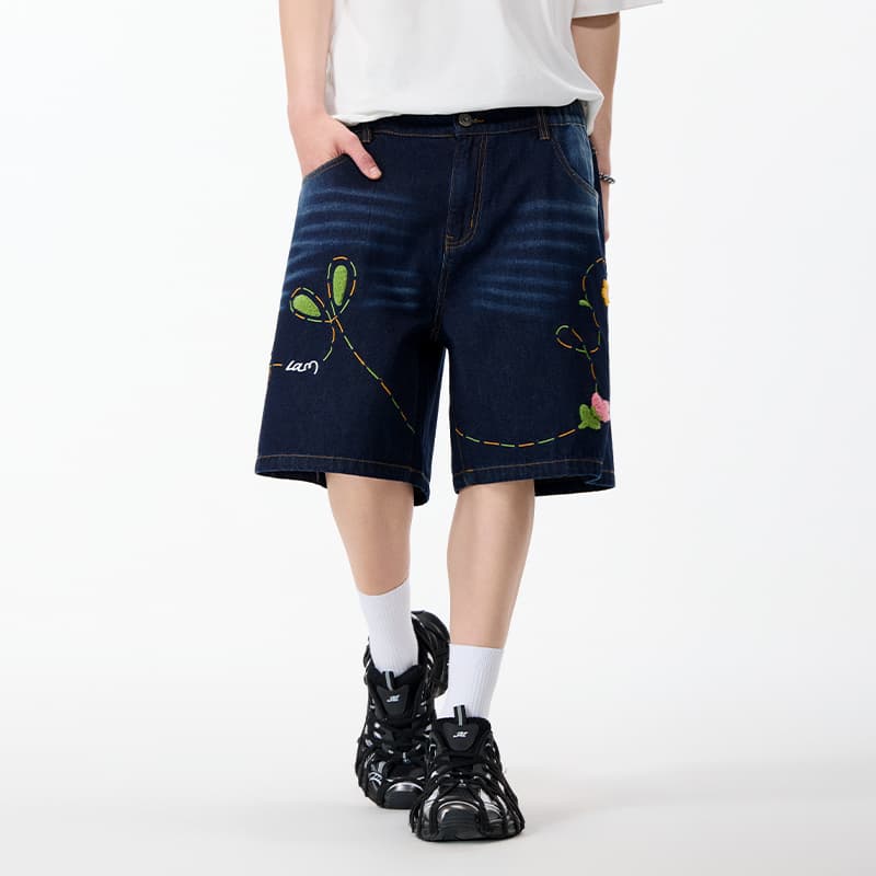 Джинсовые шорты LAMLICKA Blue Unisex Джинсовые шорты - изображение 7