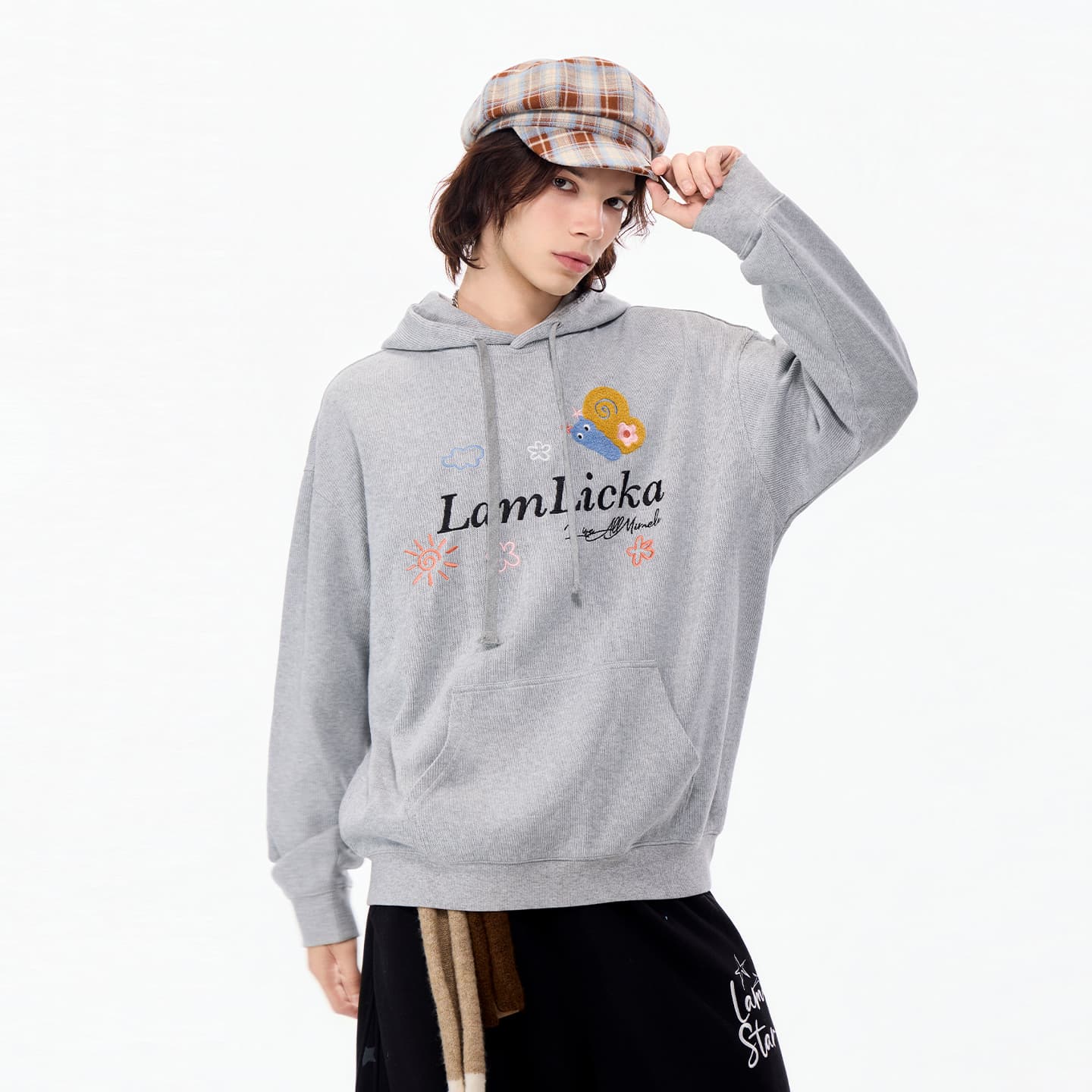 Худи LAMLICKA Серый Унисекс Толстовки - изображение 6