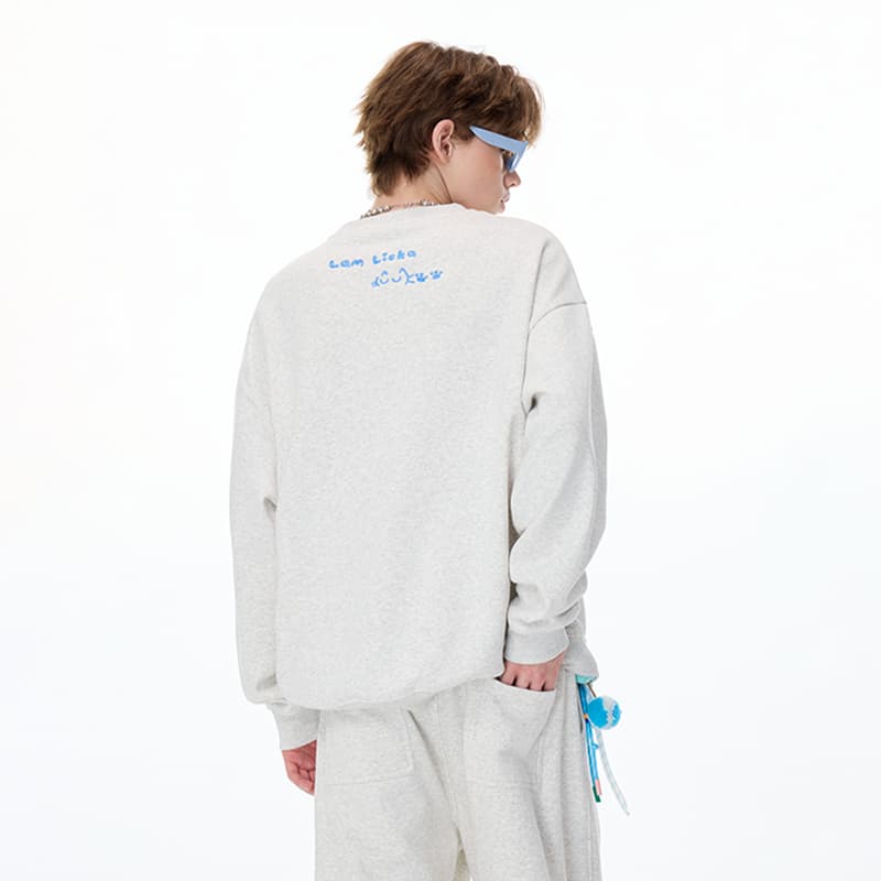 LAMLICKA Комплект Толстовка Magic Цветочный Унисекс Серый - изображение 4