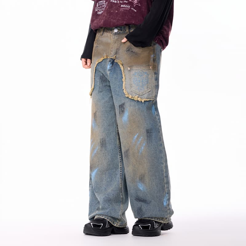 Штаны LAMLICKA Blue Unisex Jeans LAMLICKA Синий Унисекс Джинсы - изображение 7