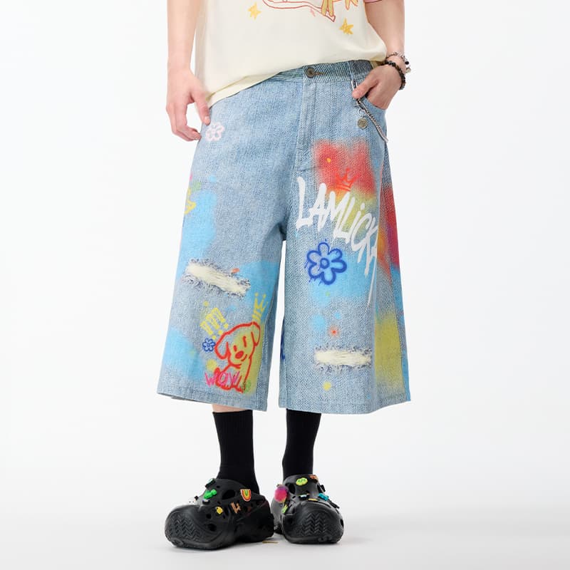 Джинсовые шорты LAMLICKA Blue Unisex Джинсовые шорты - изображение 3