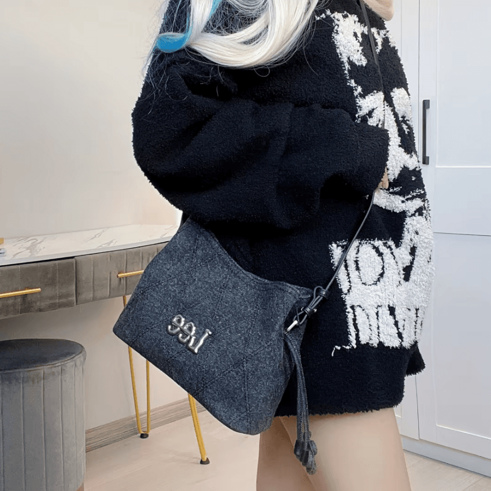 Сумка через плечо Lee Denim Quilted Shoulder Bag Black - изображение 2
