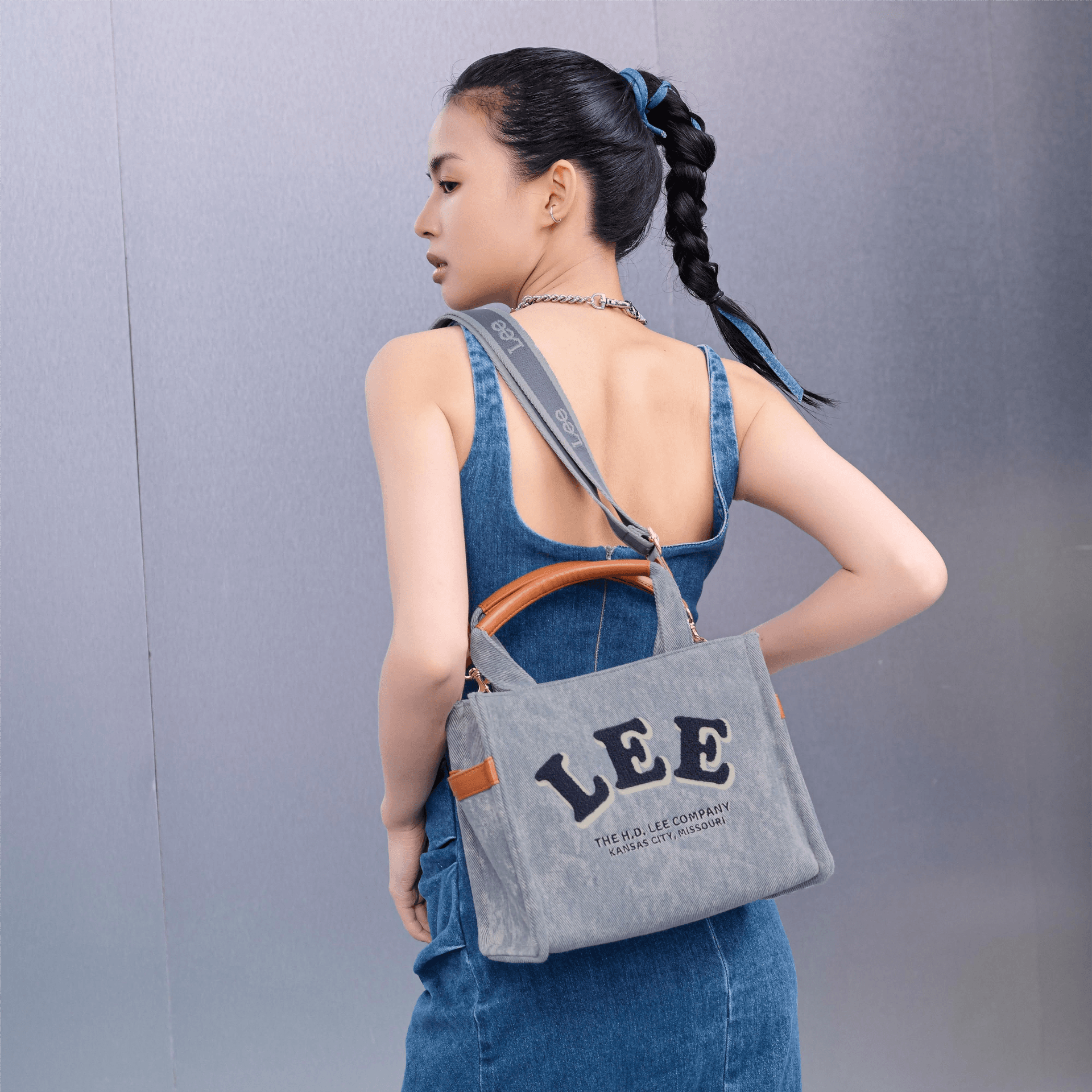 Сумка Lee Washed Grey Tote Bag - изображение 8