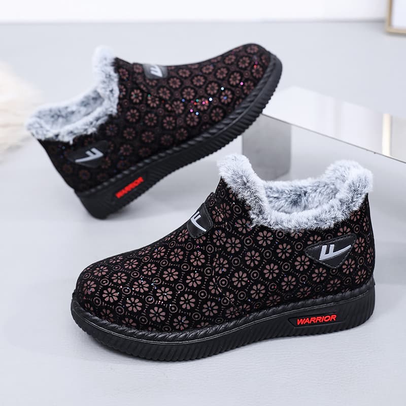 Кроссовки Warrior Mom'H зимние хлопковые ботинки обувь Old Beijing из тряпки утолщенные и с флисовой подкладкой - изображение 6