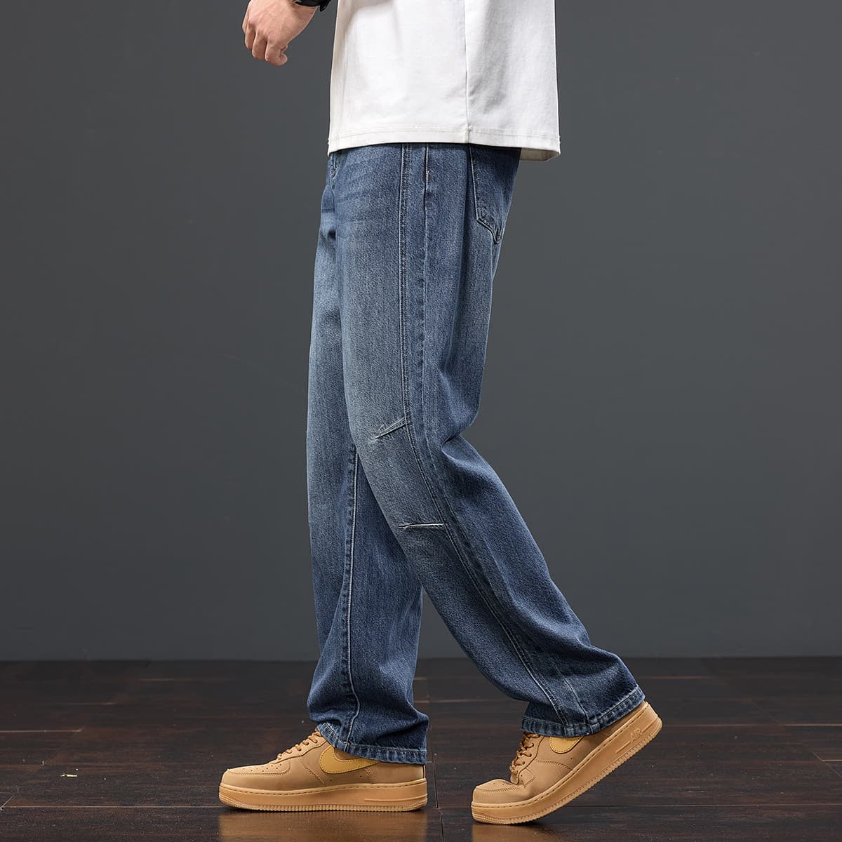 Штаны Tonlion Medium Blue Men's Jeans Тонлион Средне-синие Мужские Джинсы - изображение 5