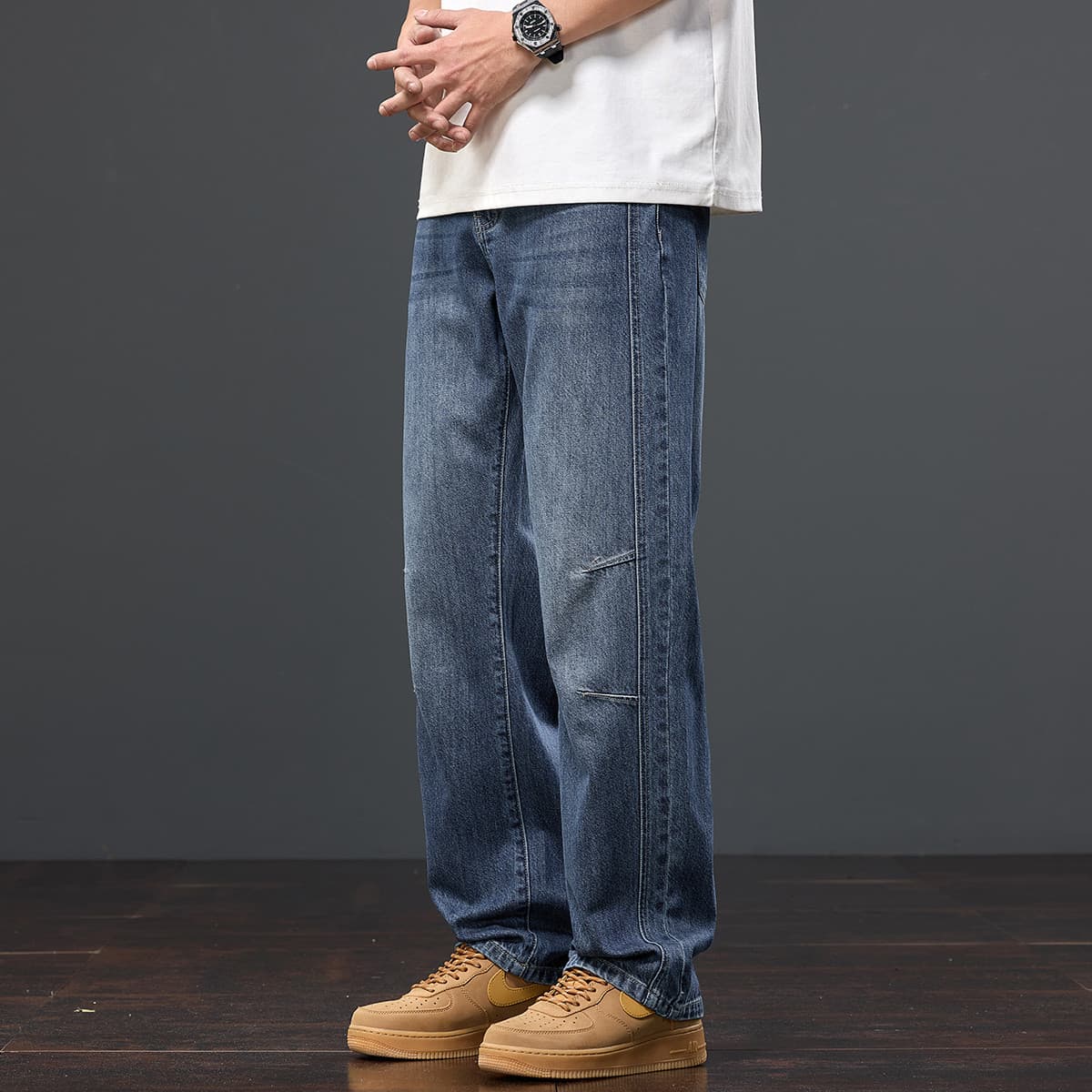 Штаны Tonlion Medium Blue Men's Jeans Тонлион Средне-синие Мужские Джинсы - изображение 3