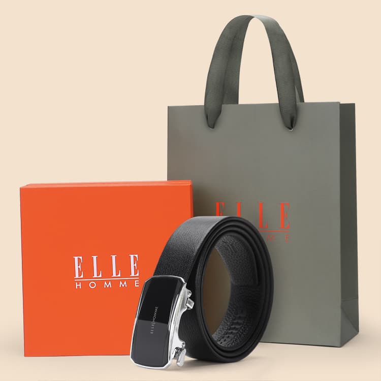 Ремень ELLE HOMME Automatic Buckle Leather Belt - изображение 5