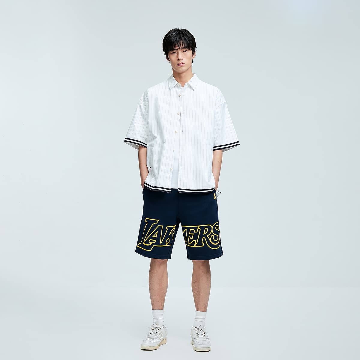 Шорты Jack Jones x Lakers NBA Logo Shorts - изображение 8