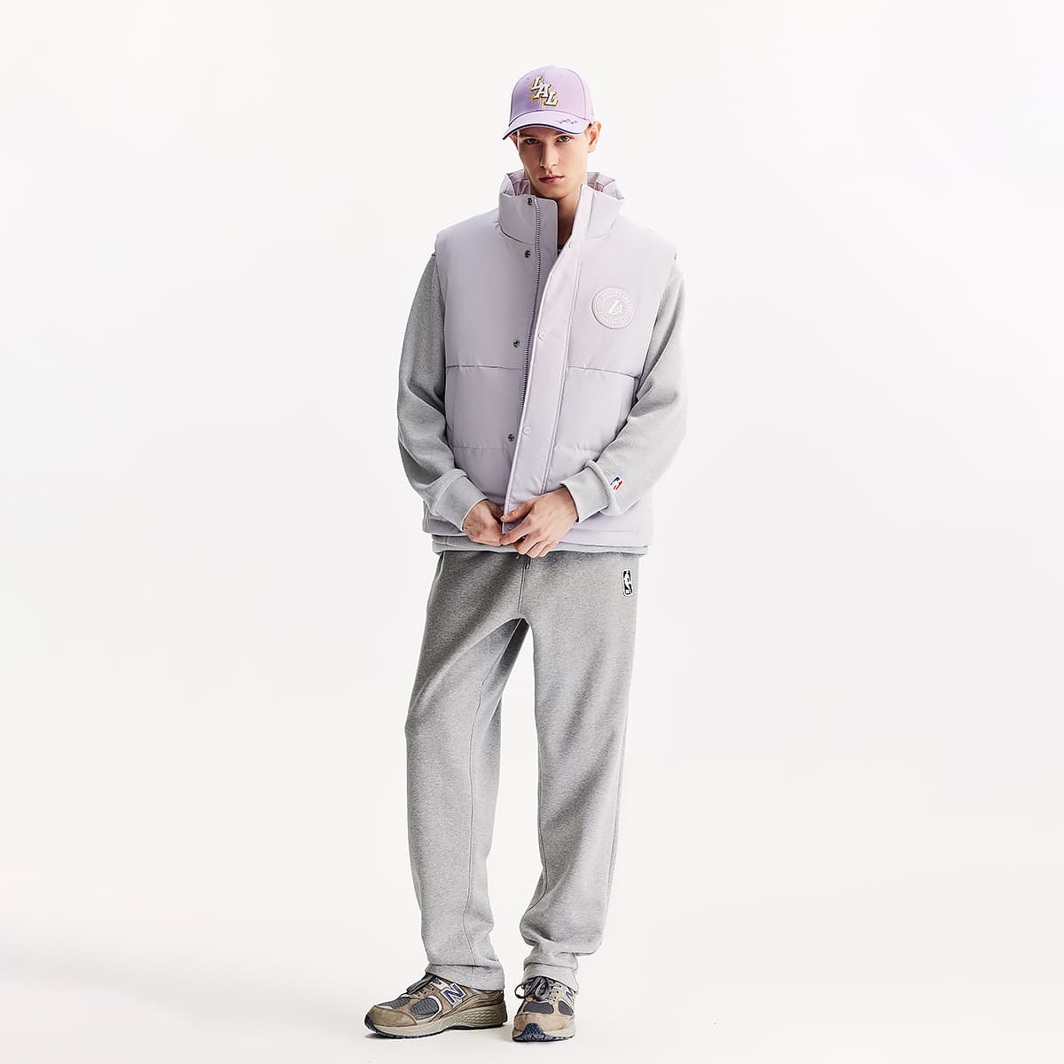 Куртка JACK&JONES x Коллекция NBA Осень и зима Спортивный стиль Универсальный Повседневный Воротник-стойка Удобный Пуховый жилет Мужской - изображение 3