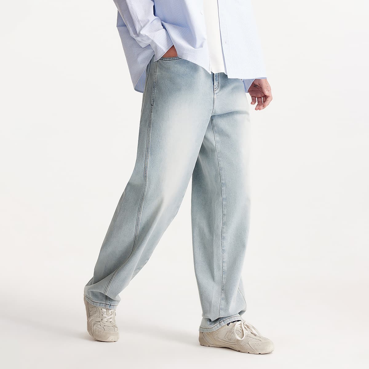 Штаны JACK&JONES Весна 908 Классические американские джинсы свободного кроя с эффектом потертости для повседневной носки - изображение 5