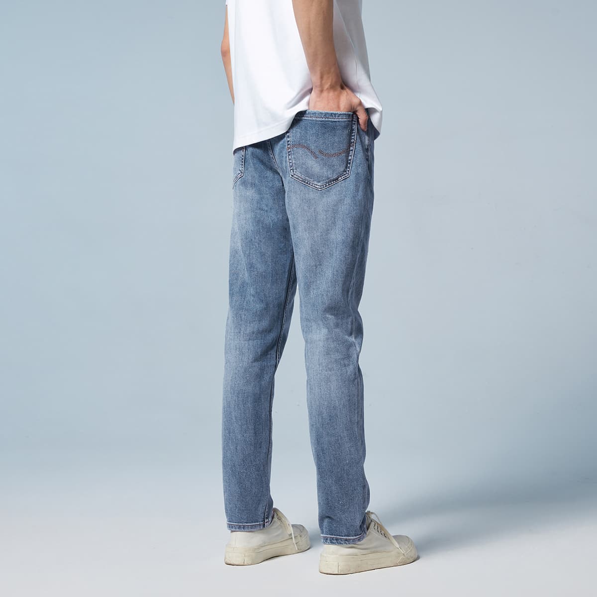 Штаны JACK&JONES Американская модная люксовая уличная мода многоцветный универсальный винтаж состаренный индивидуальный стильные брюки летний прямой фасон модный Cleanfit джинсы мужской - изображение 3