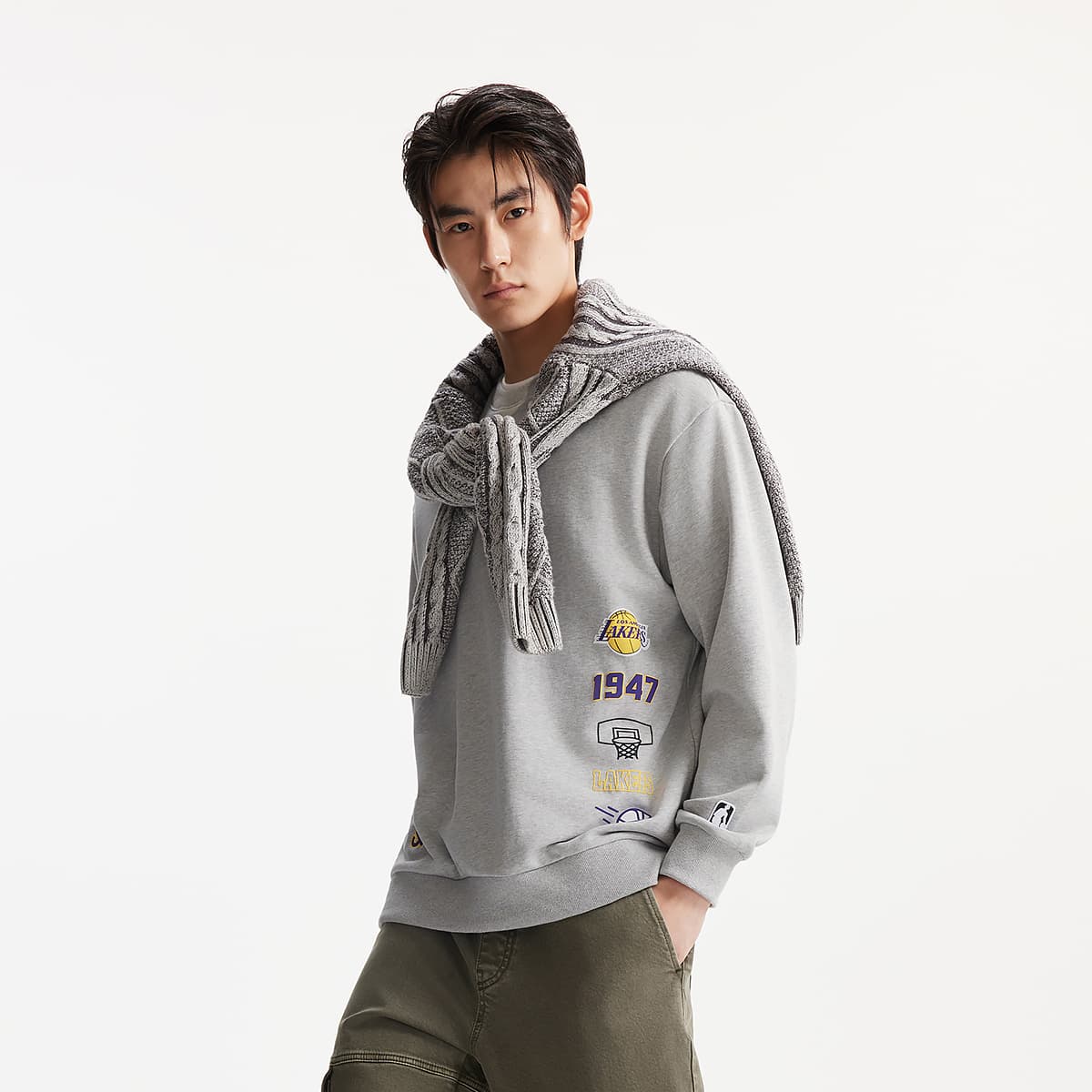 Кофта JACK JONES Lakers Sweatshirt - изображение 5