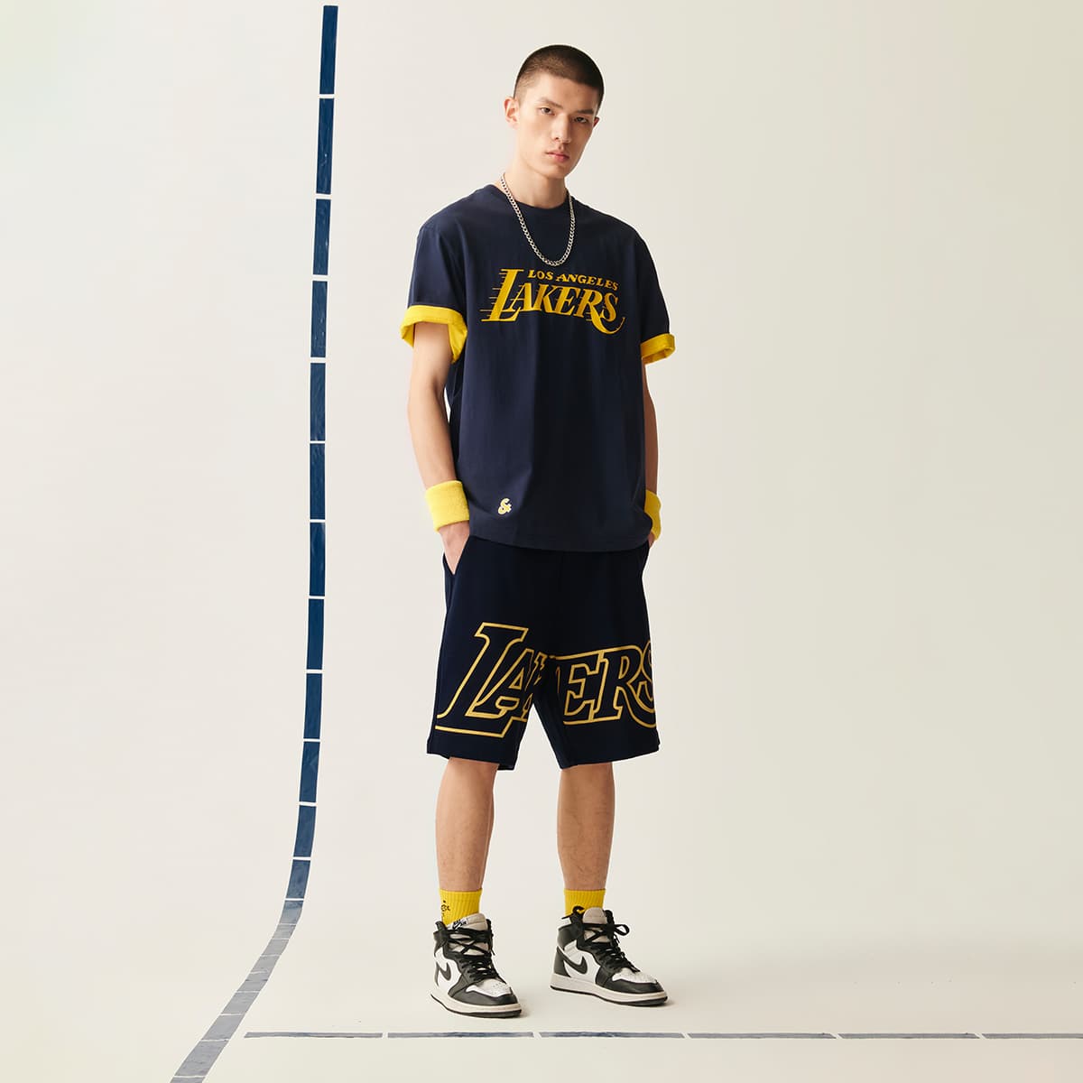 Шорты Jack Jones x Lakers NBA Logo Shorts - изображение 6