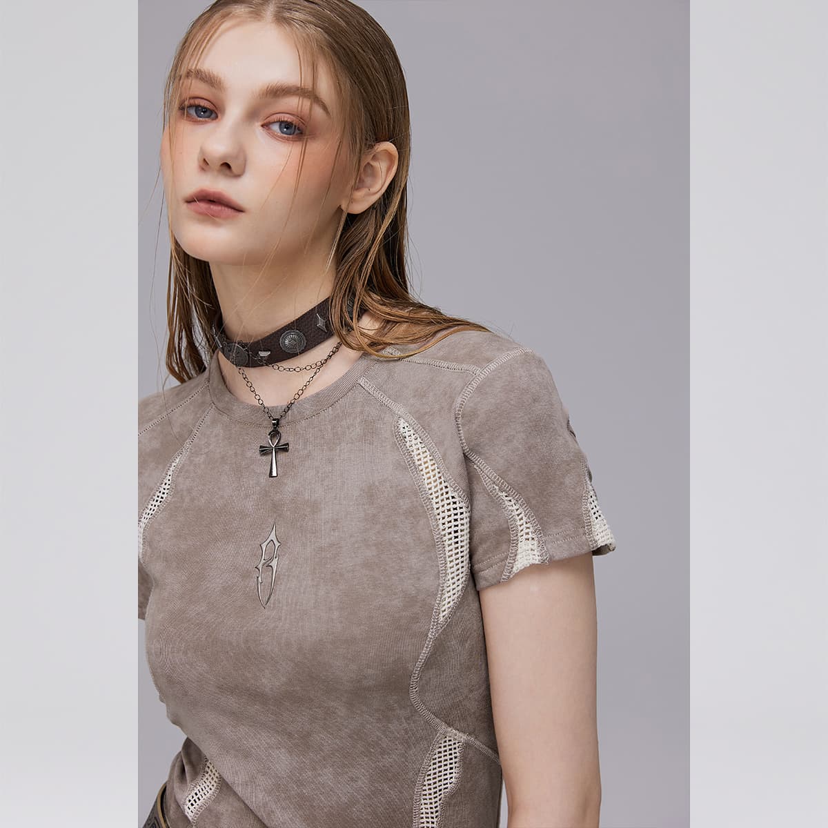 Футболка ROCAWEAR Tie-Dye Mesh Pullover Tee - изображение 6