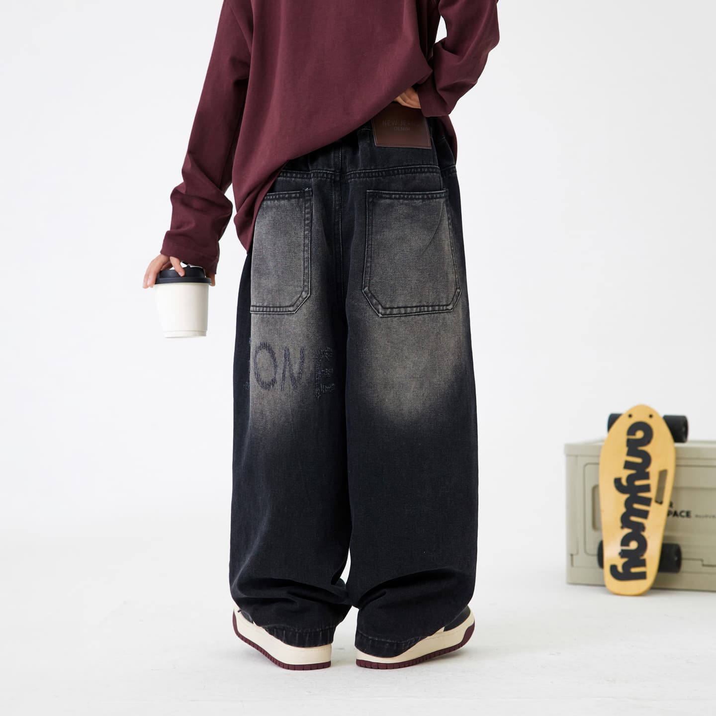 EASTERN CAMEL Carbon Black Kids Jeans (EASTERN CAMEL Угольный Черный Джинсы для Детей) - изображение 6