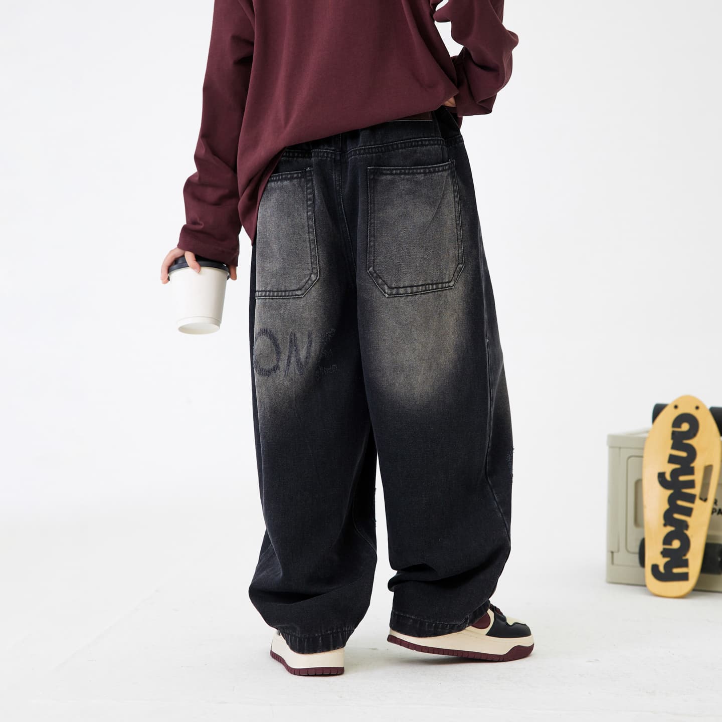 EASTERN CAMEL Carbon Black Kids Jeans (EASTERN CAMEL Угольный Черный Джинсы для Детей) - изображение 5