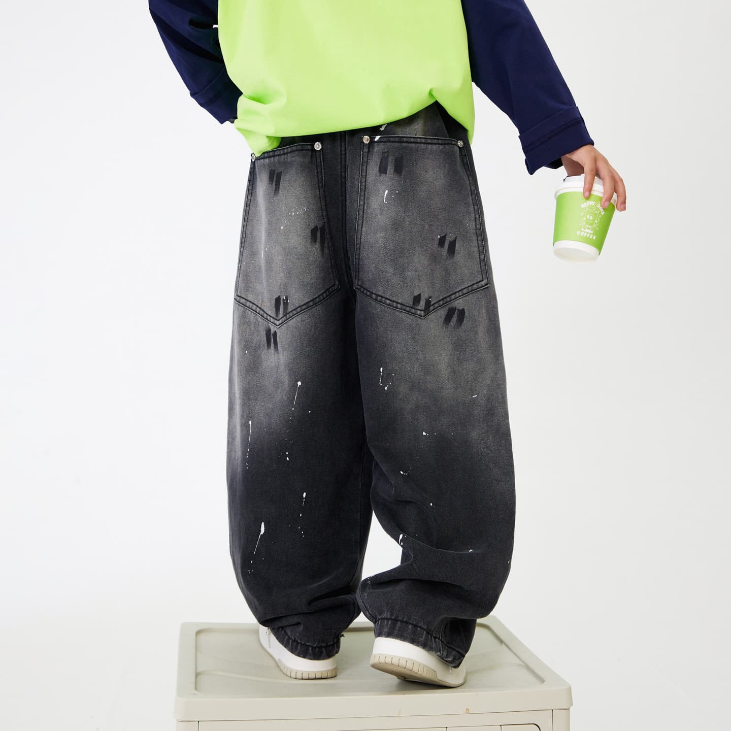 EASTERN CAMEL Carbon Black Kids Jeans (EASTERN CAMEL Угольный Черный Джинсы для Детей) - изображение 6