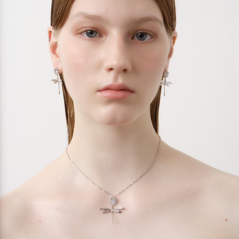 Ожерелье YVMIN Dragonfly Flower Necklace - изображение 2