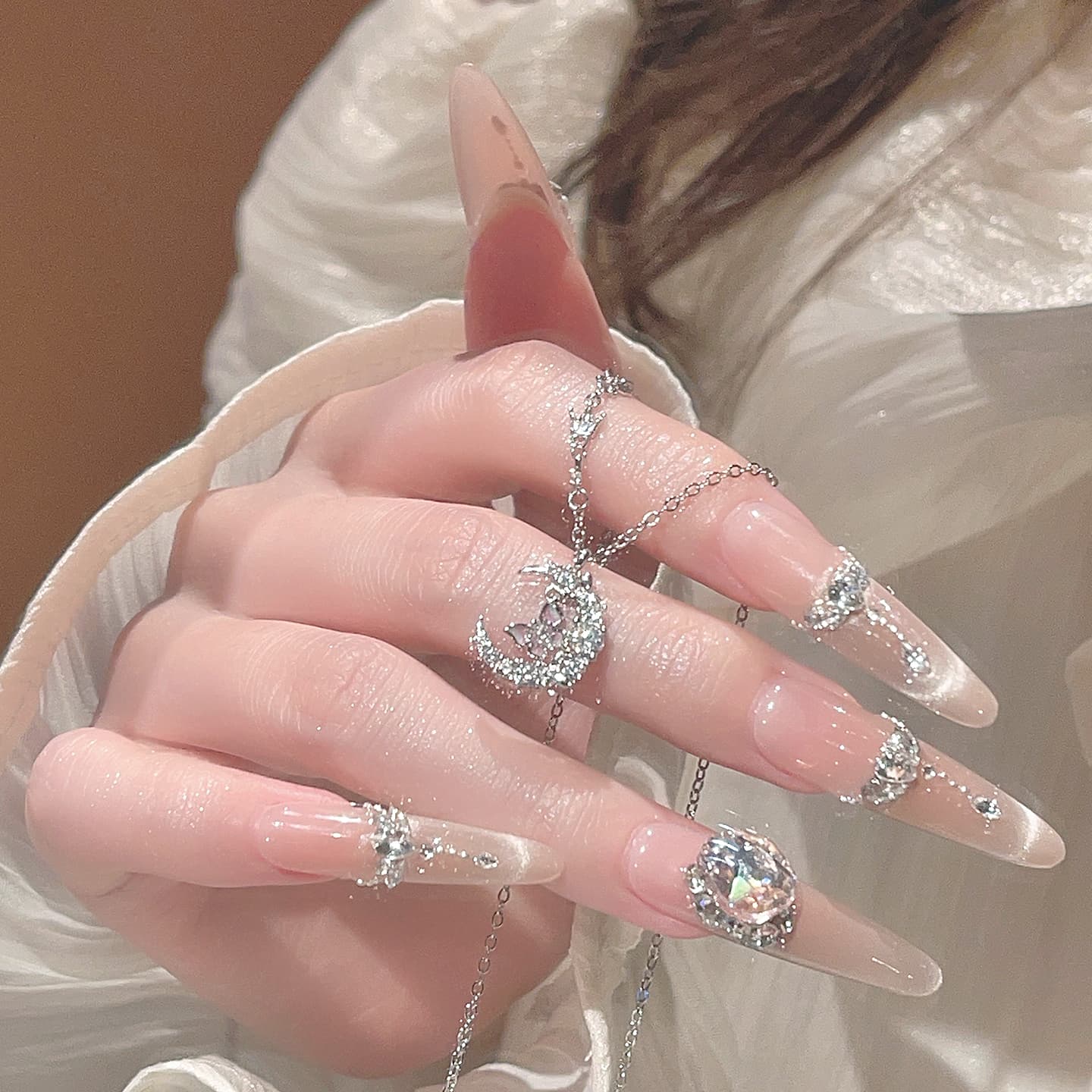 Ожерелье Диснеевские принцессы Синтетический кубический цирконий Brass Necklaces Women's Silver - изображение 3