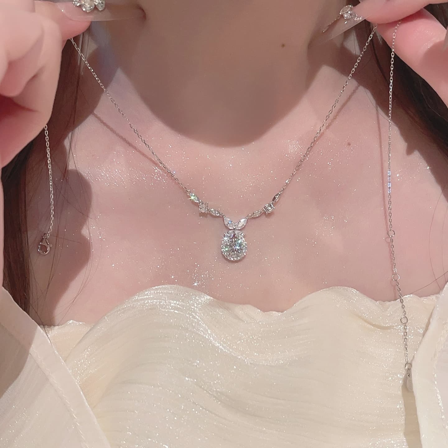 Ожерелье Диснеевские принцессы Циркон Brass Necklaces Женские - изображение 4