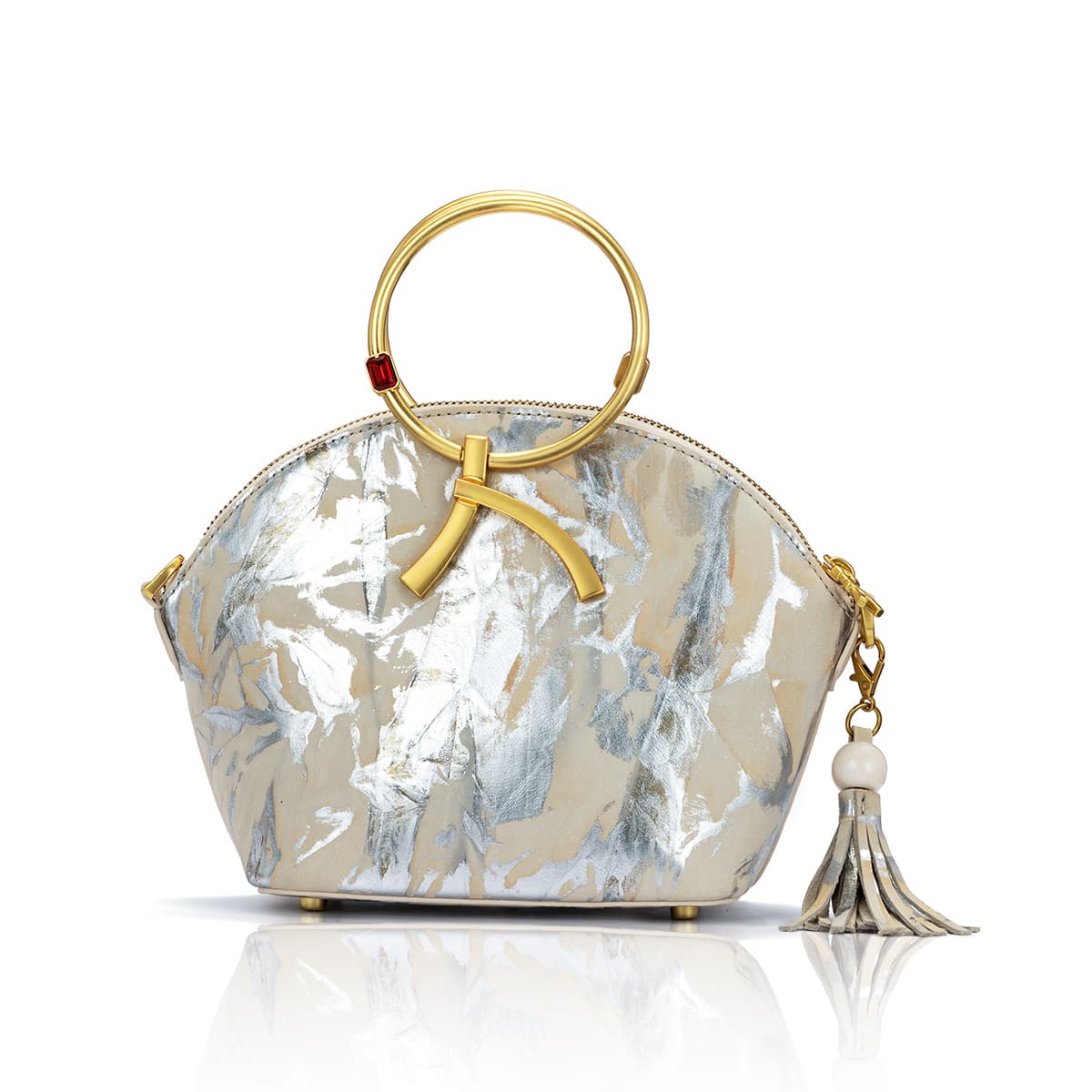 Сумка Roberta Di Camerino Shell Bag Gold Gray Silver - изображение 6