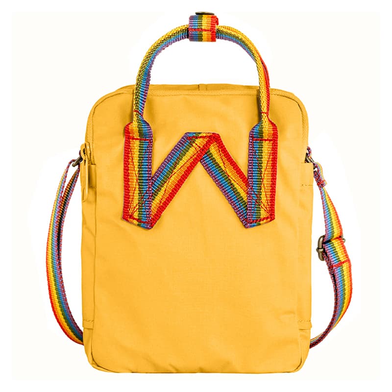 Сумка через плечо Fjallraven Kanken 2,5L Спортивные туристические сумки из винила охра многоцветный радужный унисекс - изображение 3
