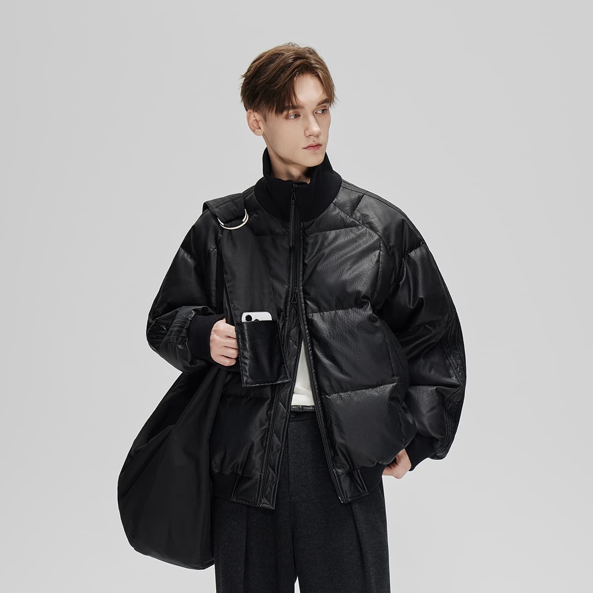 Зимняя куртка COKEIN FW24 Пуховик Унисекс Черный - изображение 6