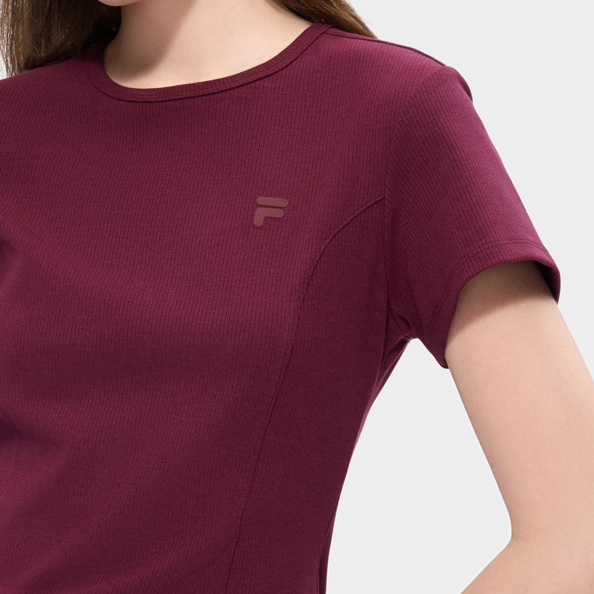 Футболка FILA FUSION FOB T Рубашка Женская Песочно-Бордовая - изображение 7