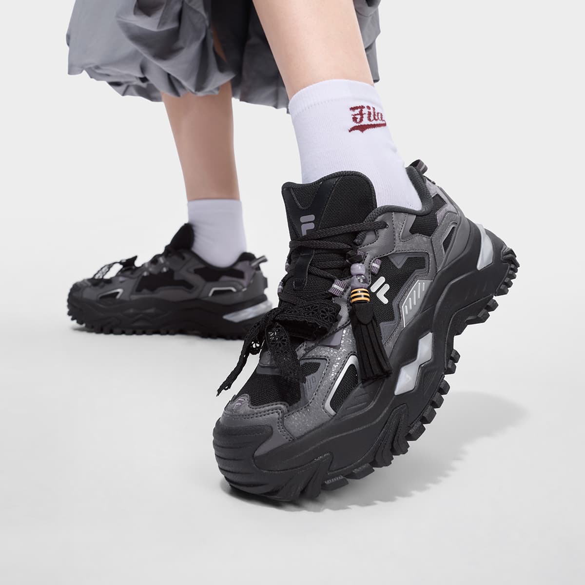 Кроссовки FILA FUSION BIANCO DX Низкие массивные кроссовки женские - изображение 7