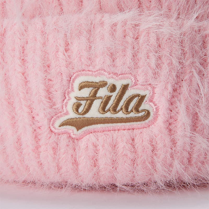 Шапка FILA FUSION Полиэстер Акриловая шапка-бини Женская Кремово-розовая - изображение 4