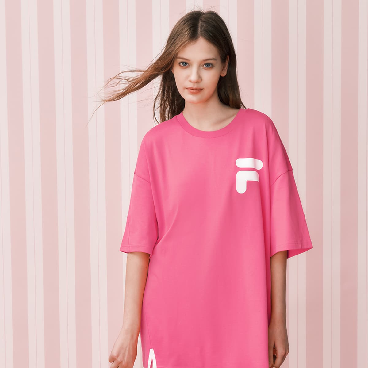 Футболка FILA FUSION T-Shirt Унисекс Кармин Розовый - изображение 4