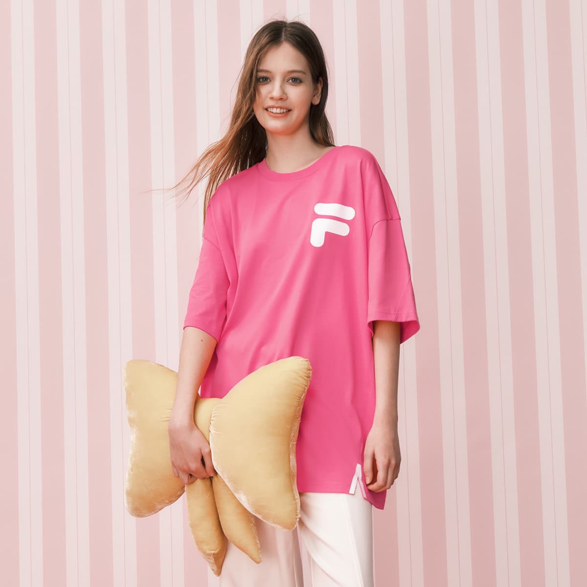 Футболка FILA FUSION T-Shirt Унисекс Кармин Розовый - изображение 6