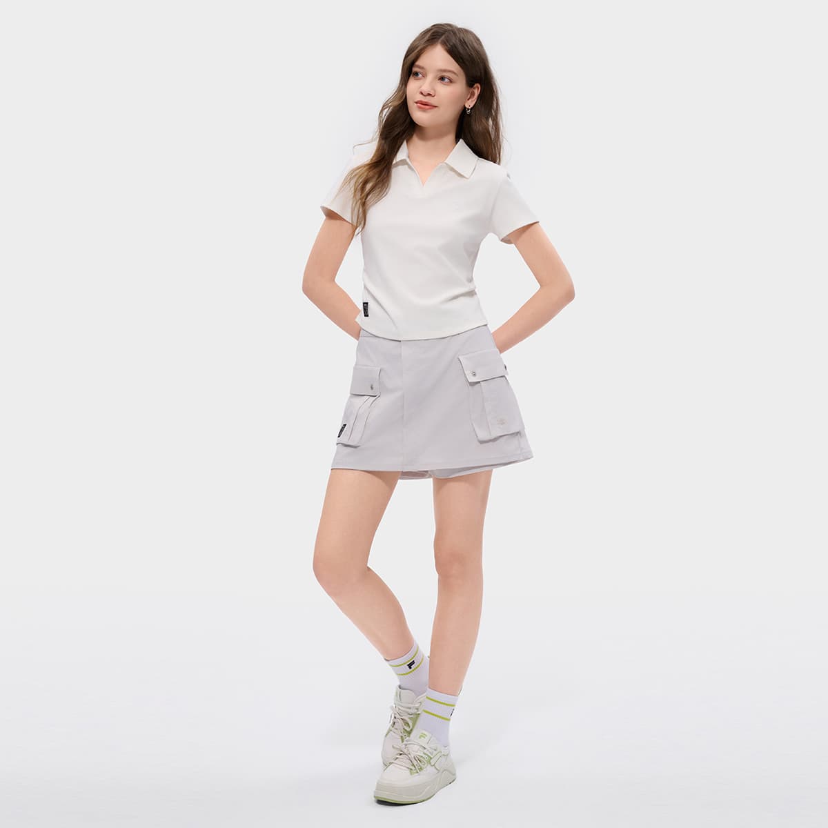 FILA FUSION Рабочий стиль X Поло Женские Облачный белый - изображение 6