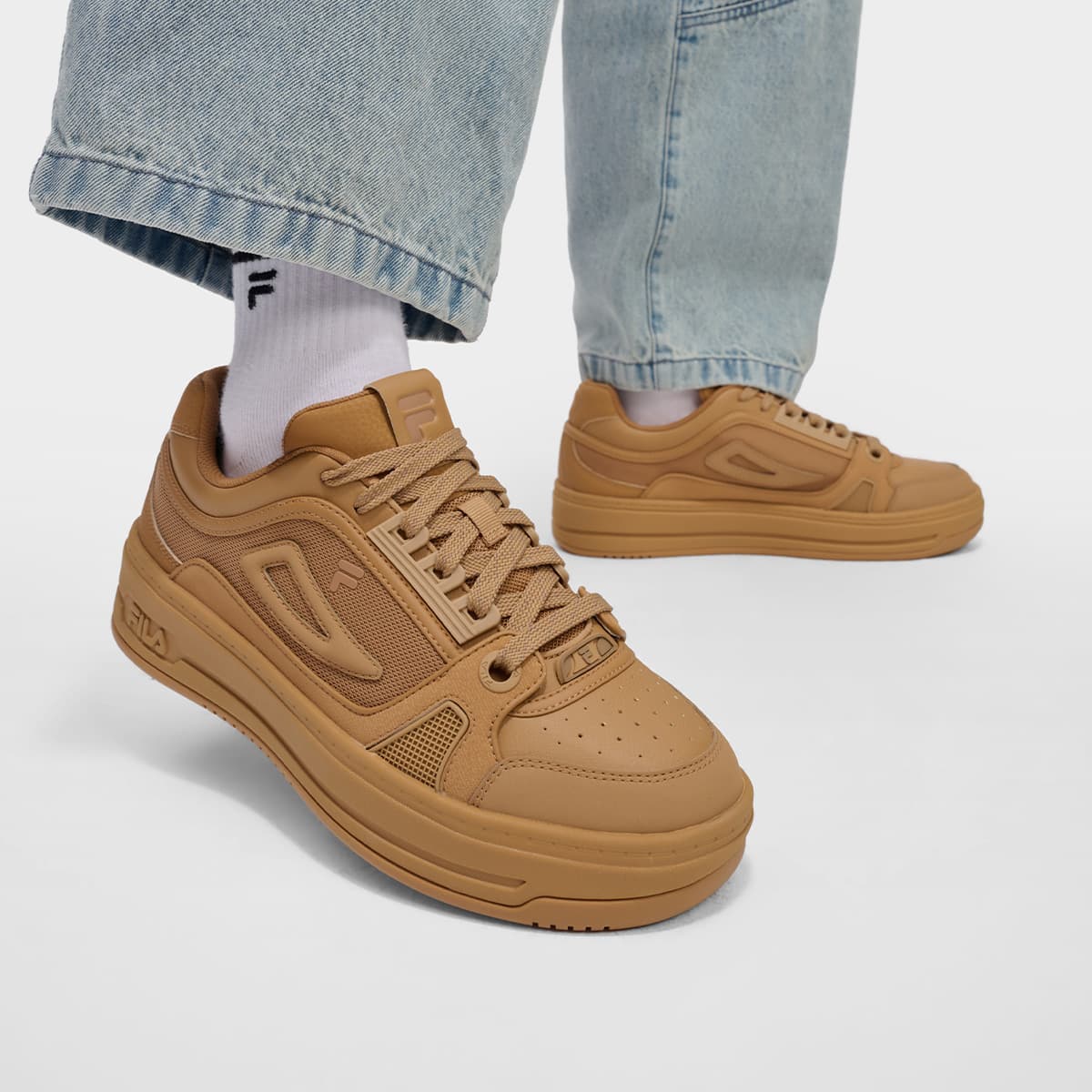 Кроссовки FILA FUSION FX PRO Лоу-топы Скейтборд Обувь Мужской Корица Коричневый - изображение 8