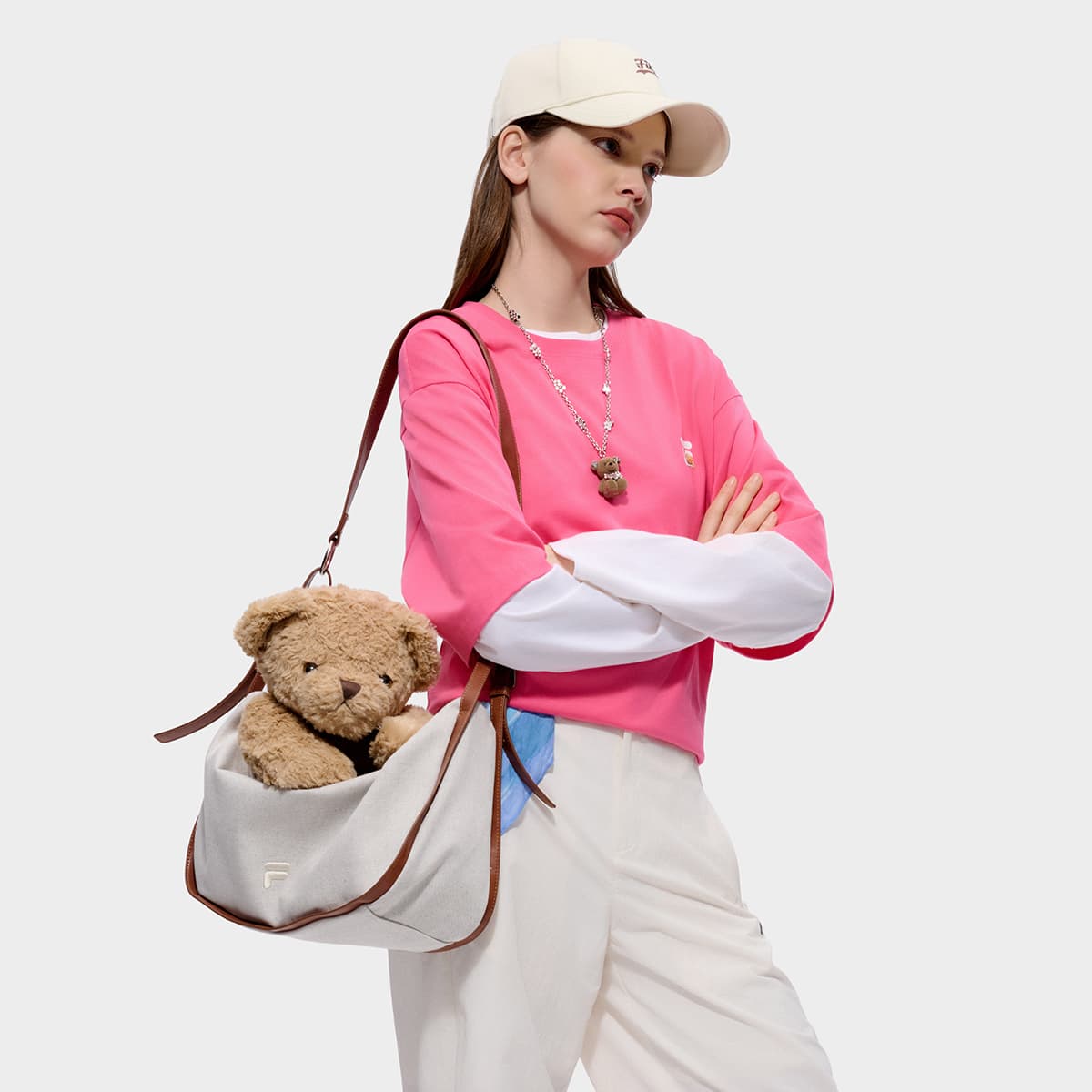 Сумка через плечо FILA FUSION FUSIONEER Ткань ПУ (полиуретан) Синтетическая кожа Сумка через плечо Унисекс Овсяный бежевый - изображение 5