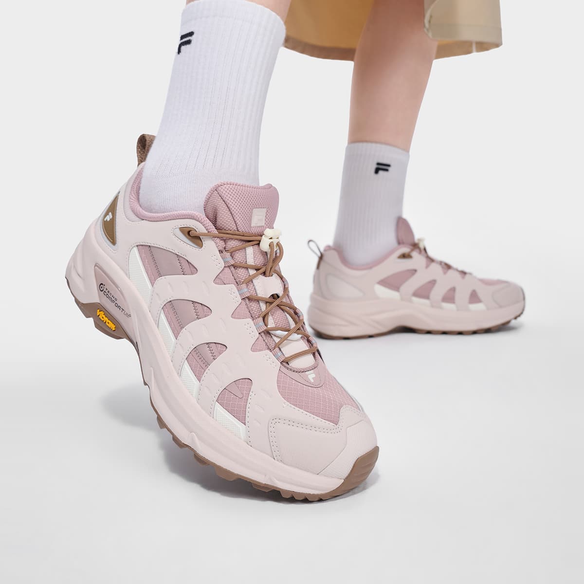 Кроссовки FILA FUSION COMO X 2,0 Повседневная обувь Низкий топ Олень Розовый Кристальный Серый Розовый Женские - изображение 8