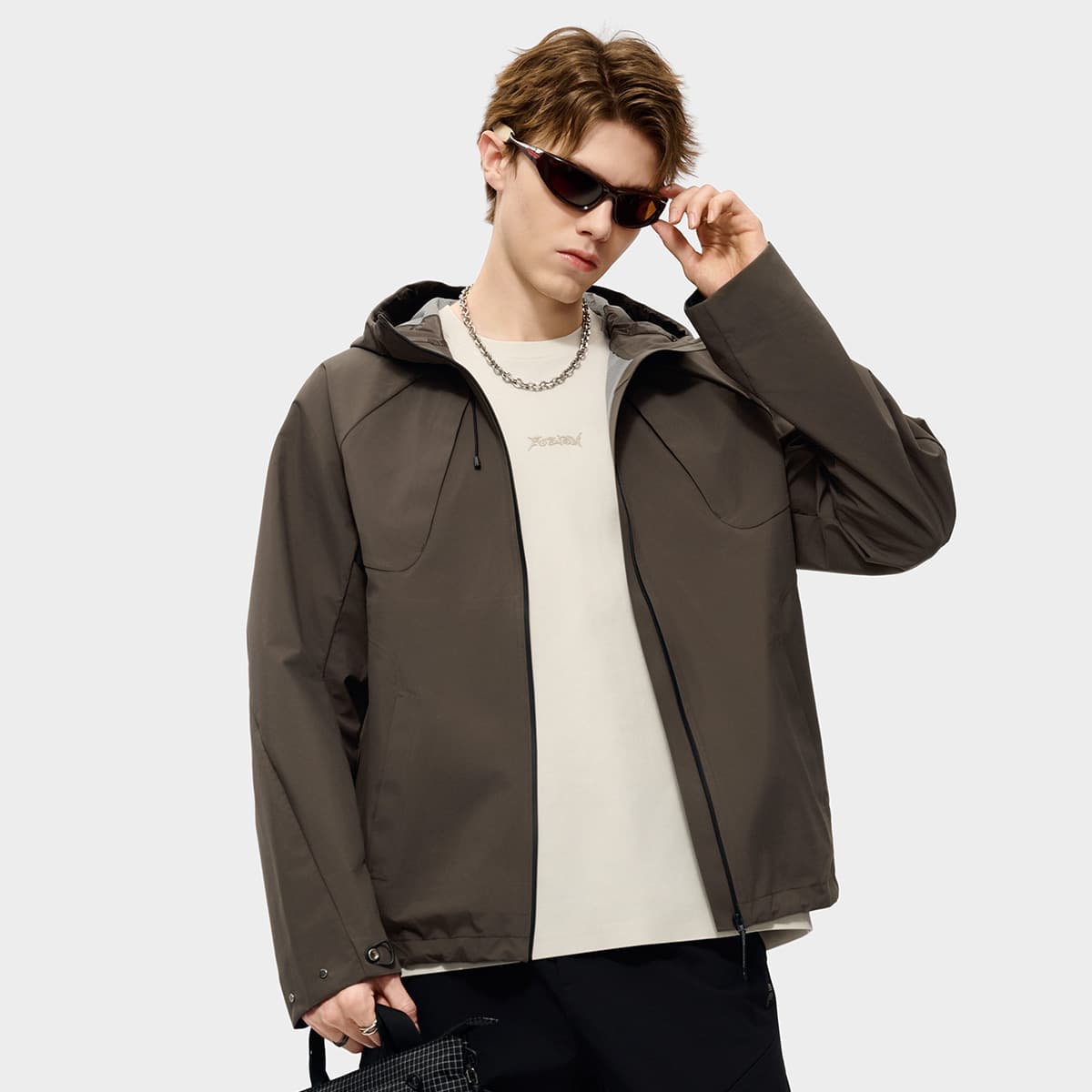 Ветровка FILA FUSION URBAN TECH Тренчкот Мужской Сандаловое дерево Чайный умбровый - изображение 8
