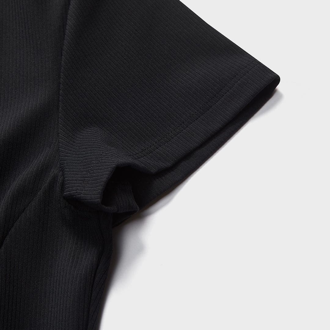 Платье FILA FUSION Жизнь Короткий Sleeved Платье Женские Глубокий черный - изображение 5