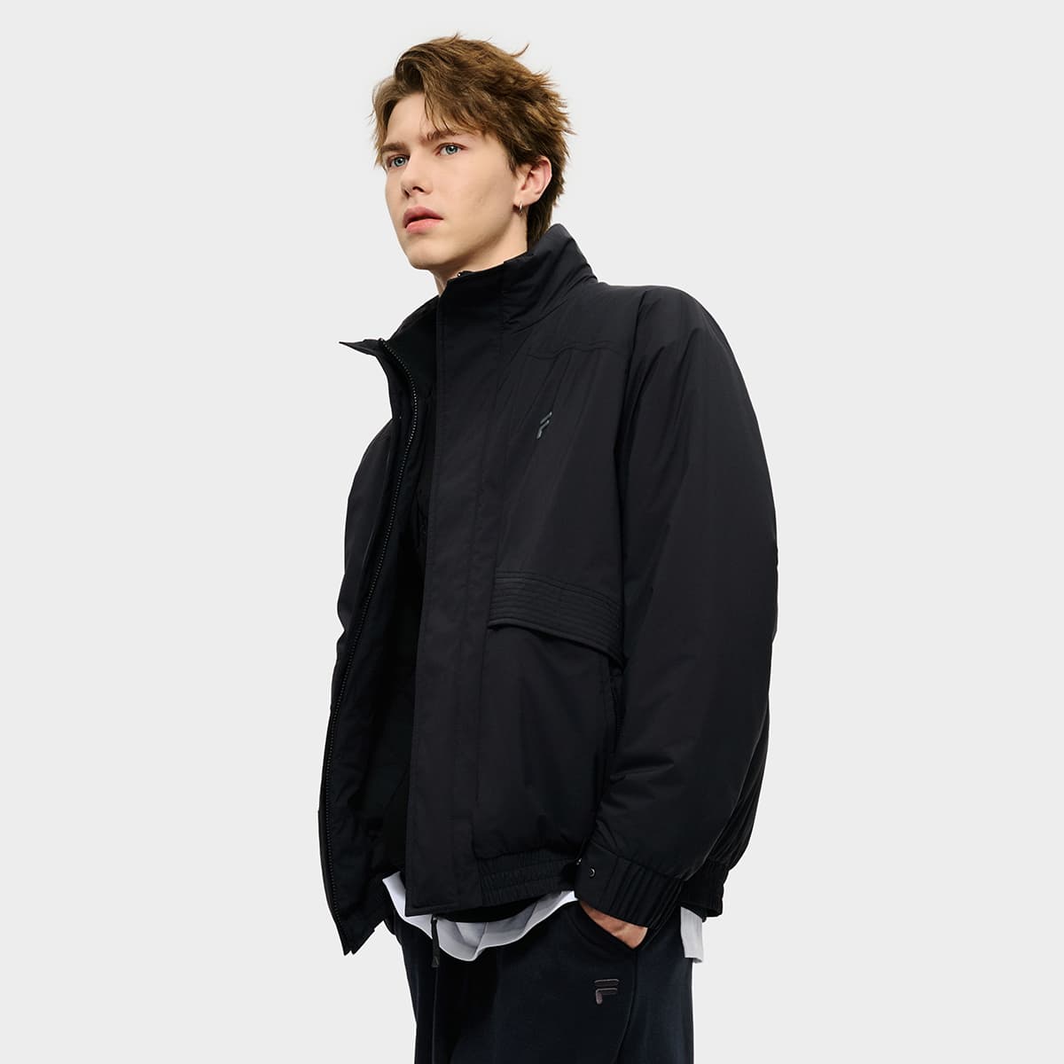 Зимняя куртка пуховик FILA FUSION FUSIONEER Мужская пуховая куртка Глубокий черный - изображение 4