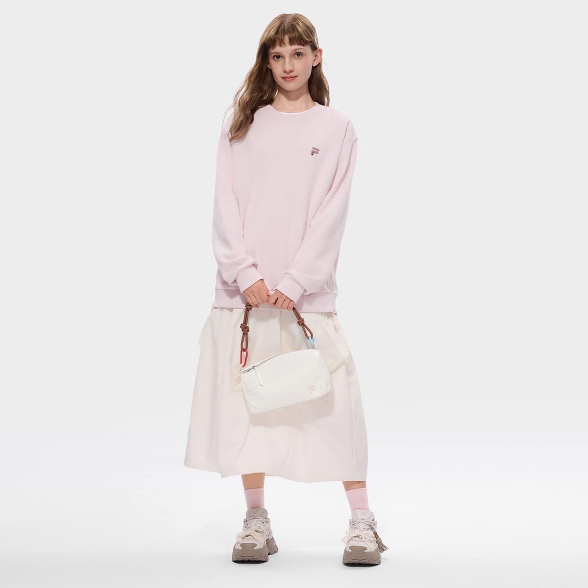 Кофта FILA FUSION FOB Свитшот Унисекс Персик Сказочный розовый - изображение 6