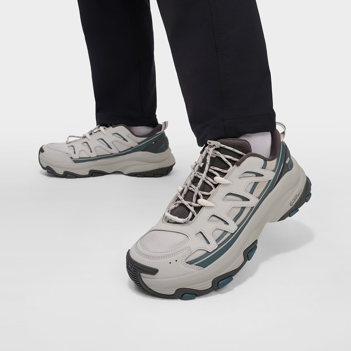 Кроссовки FILA FUSION COMO U Синтетическая кожа текстиль низкий топ уличная обувь мужской провод кабель серебряный LUNAR серый - изображение 7